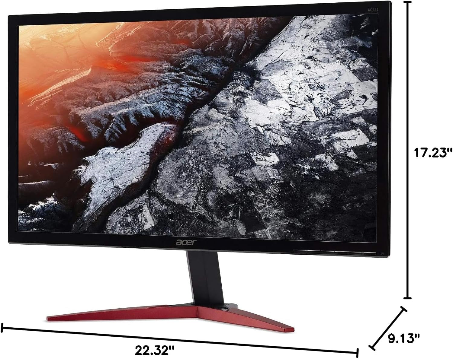 KG241Q Pbiip 23.6" Full HD (1920 X 1080) TN 144Hz 1Ms Monitor with AMD Freesync Technology (Display Port & 2 X HDMI)